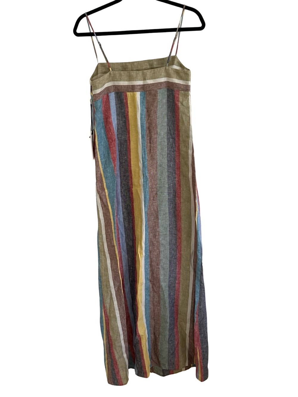 Staud Laura Rainbow Stripe Linen Dress NWT XS - Picture 2 of 8